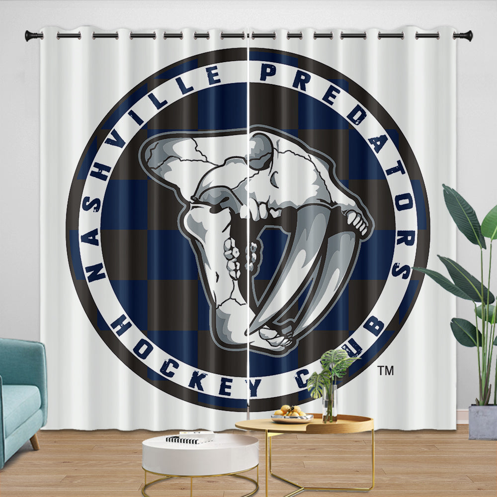 Nashville Predators Curtains Blackout Window Drapes Room Decoration (Online Order Only)