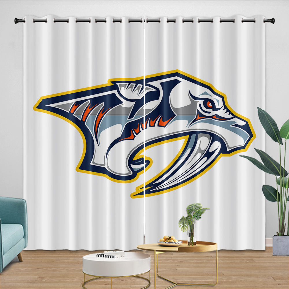Nashville Predators Curtains Blackout Window Drapes Room Decoration (Online Order Only)