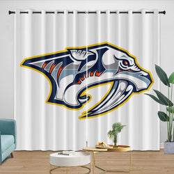 Nashville Predators Curtains Blackout Window Drapes Room Decoration (Online Order Only)