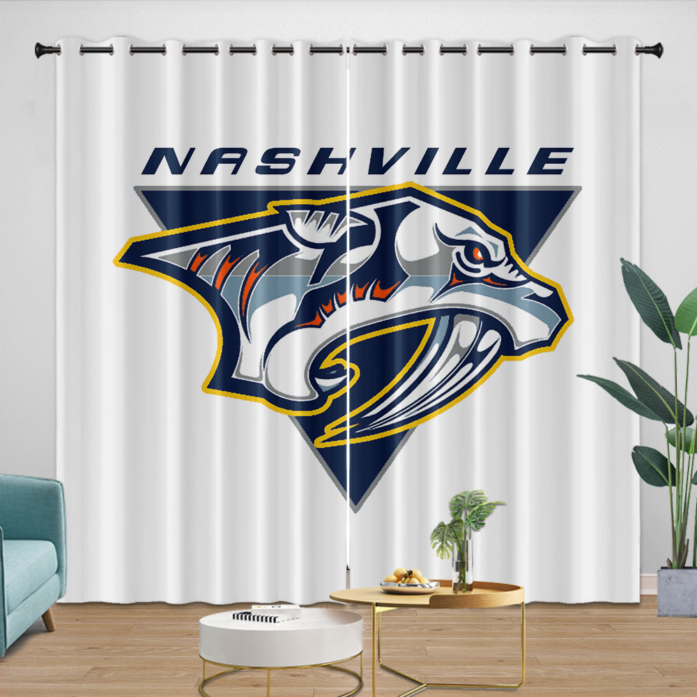 Nashville Predators Curtains Blackout Window Drapes Room Decoration (Online Order Only)