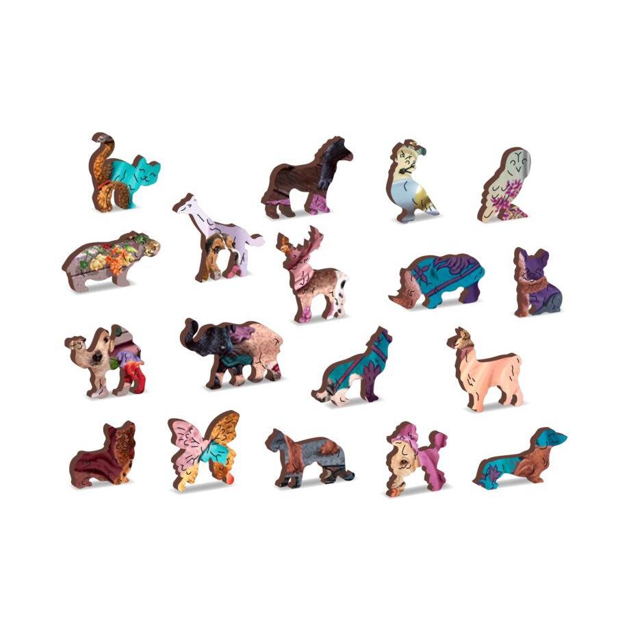 Naughty Puppies 505 Piece Wood Jigsaw Puzzle Wooden City (ONLINE ORDER ONLY)