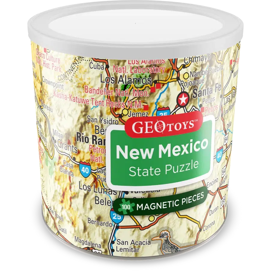 New Mexico State 100 Piece Magnetic Jigsaw Puzzle Geotoys (ONLINE ORDER ONLY)