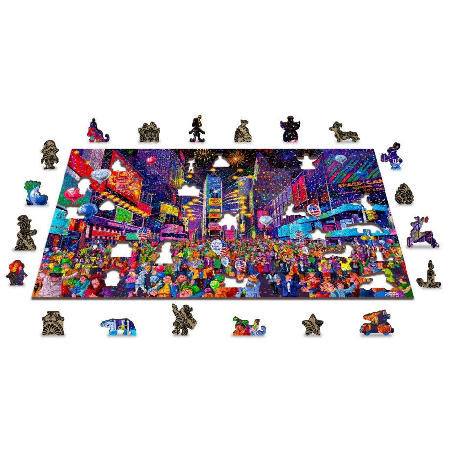 New Year’s Eve 505 Piece Wood Jigsaw Puzzle Wooden City (ONLINE ORDER ONLY)