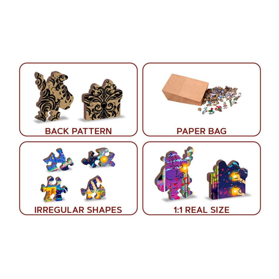 New Year’s Eve 505 Piece Wood Jigsaw Puzzle Wooden City (ONLINE ORDER ONLY)