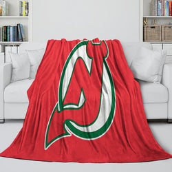New Jersey Devils Blanket Flannel Throw Kids Room Decoration (Online Order Only)