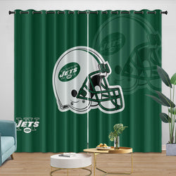 New York Jets Curtains Blackout Window Drapes Room Decoration (Online Order Only)