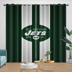 New York Jets Curtains Blackout Window Drapes Room Decoration (Online Order Only)
