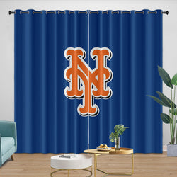 New York Mets Curtains Blackout Window Drapes Room Decoration (Online Order Only)