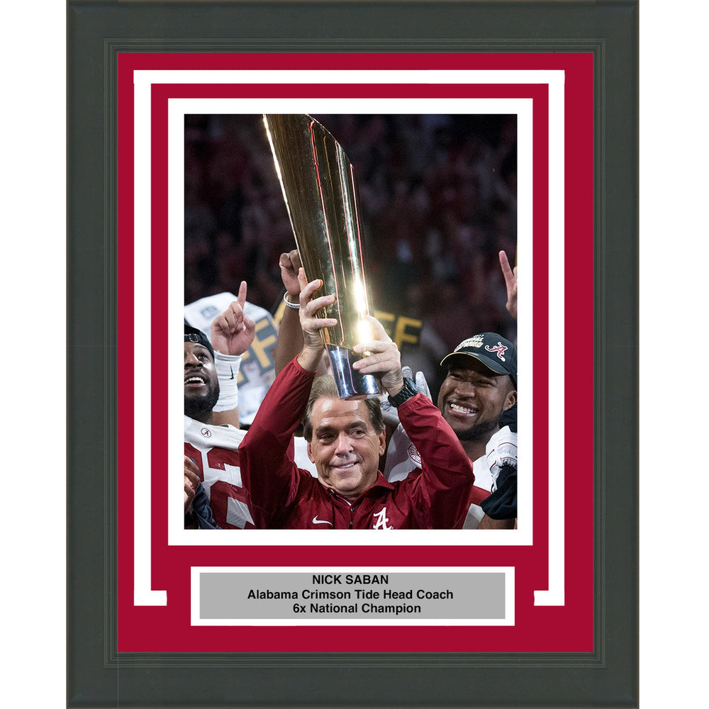 Framed Nick Saban Alabama Crimson Tide 8x10 NCAA Football Photo (ONLINE ORDER ONLY)