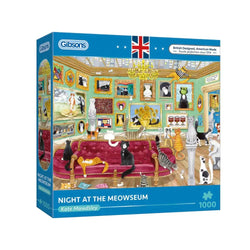 Night at the Meowseum 1000 Piece Jigsaw Puzzle Gibsons