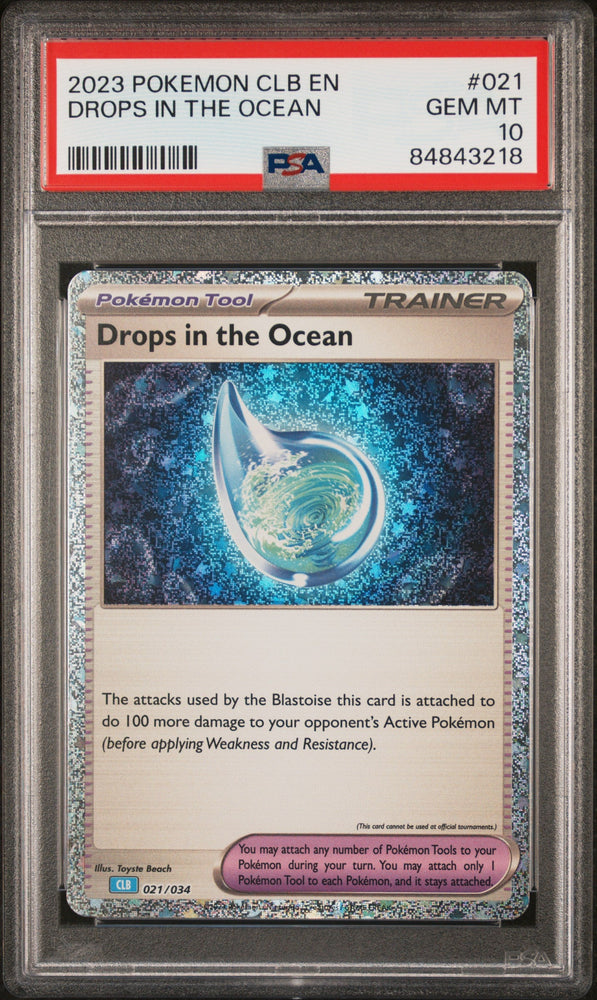 2023 POKEMON BLASTOISE & SUICUNE ex DECK DROPS IN THE OCEAN #21 PSA 10 (Online Order Only)