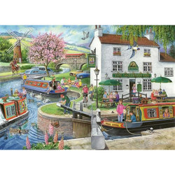 No. 6 By the Canal 1000 Piece Find the Difference Jigsaw Puzzle HOP (ONLINE ORDER ONLY)