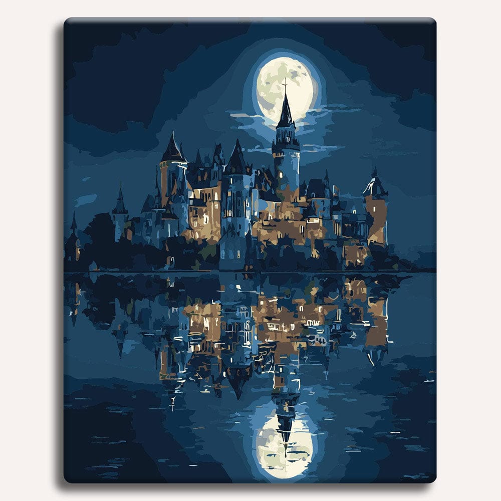 Castle in Moonlight - Paint By Numbers Kit (ONLINE ORDER ONLY)
