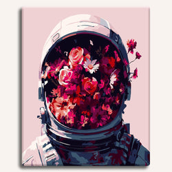 Floral Astronaut - Paint By Numbers Kit (ONLINE ORDER ONLY)