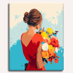 Lady In Red - Paint By Numbers Kit (ONLINE ORDER ONLY)