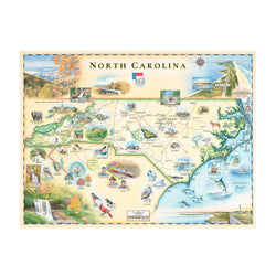 North Carolina 1000 Piece Jigsaw Puzzle Xplorer Maps (ONLINE ORDER ONLY)