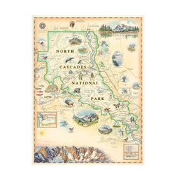 North Cascades 1000 Piece Jigsaw Puzzle Xplorer Maps (ONLINE ORDER ONLY)