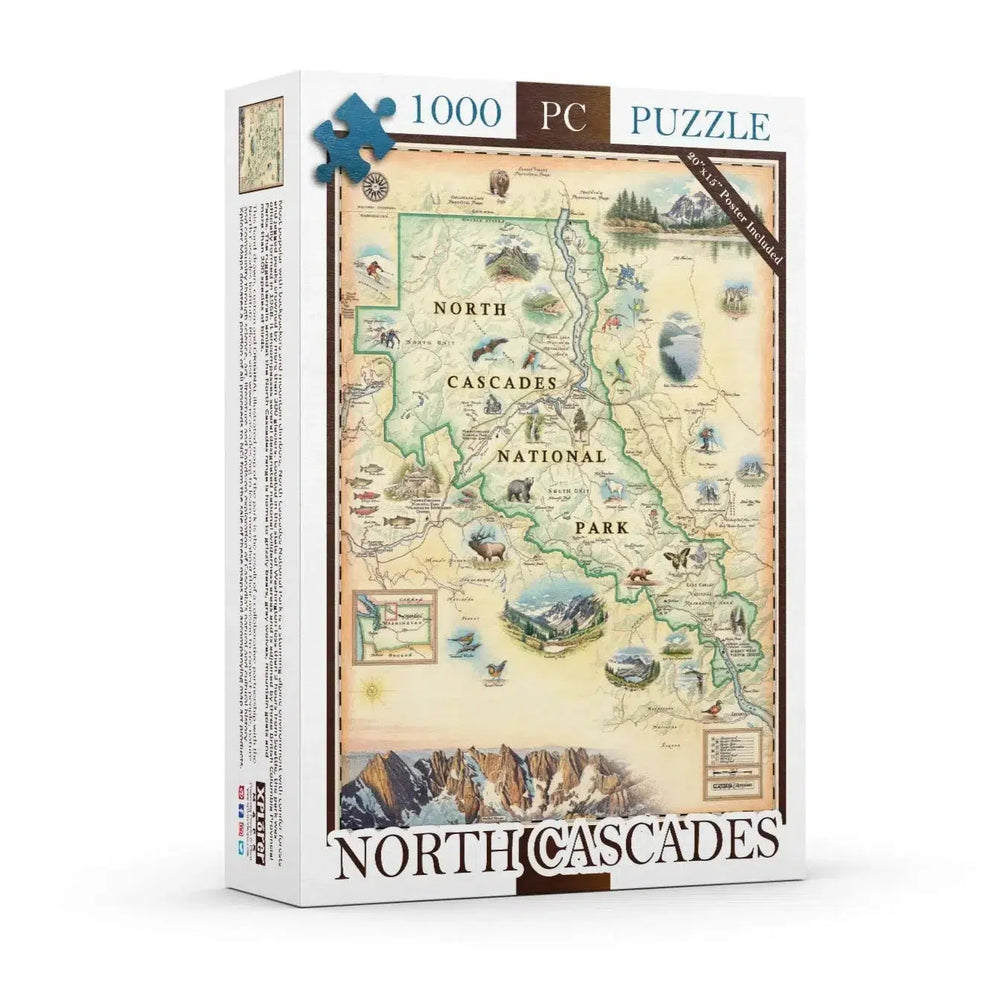 North Cascades 1000 Piece Jigsaw Puzzle Xplorer Maps (ONLINE ORDER ONLY)