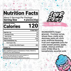 Sour Strips Cotton Candy (104g) (ONLINE ORDER ONLY)