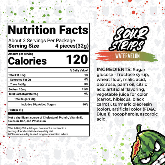 Sour Strips Watermelon (104g) (ONLINE ORDER ONLY)