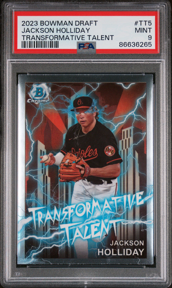 2023 BOWMAN DRAFT TRANSFORMATIVE TALENT JACKSON HOLLIDAY  #TT5 - PSA 9 ROOKIE CARD (Online Order Only)