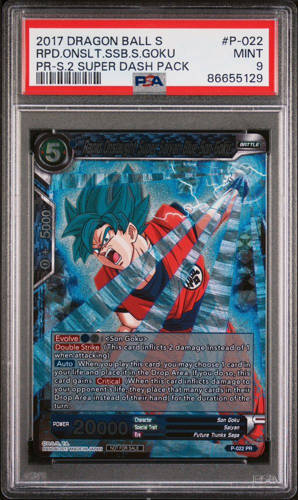 2017 DRAGON BALL SUPER RPD.ONSLT.SSB.S.GOKU #P-022 - PSA 9 (Online Order Only)