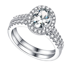 The Ada - Silver Wedding Ring Set (ONLINE ORDER ONLY)
