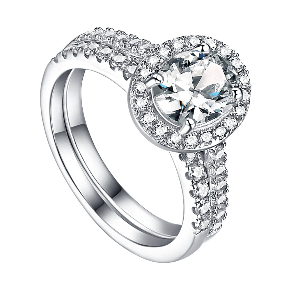 The Ada - Silver Wedding Ring Set (ONLINE ORDER ONLY)
