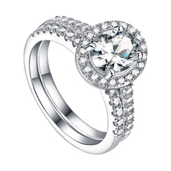 The Ada - Silver Wedding Ring Set (ONLINE ORDER ONLY)