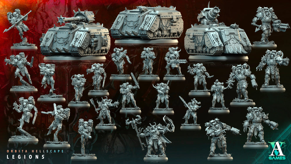 3D Printed Archvillain Games Hellscape Praetorian Orbita Hellscape - Legions 28 32mm D&D (Online Only)