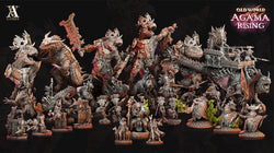 3D Printed Archvillain Games Old World Agama Rising - Mankutter Fleshripper Rider 28mm 32mm D&D (Online Only)
