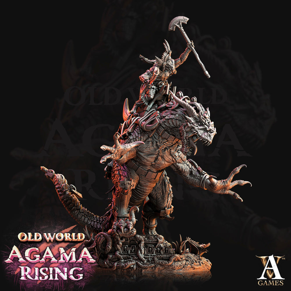 3D Printed Archvillain Games Old World Agama Rising - Mankutter Fleshripper Rider 28mm 32mm D&D (Online Only)