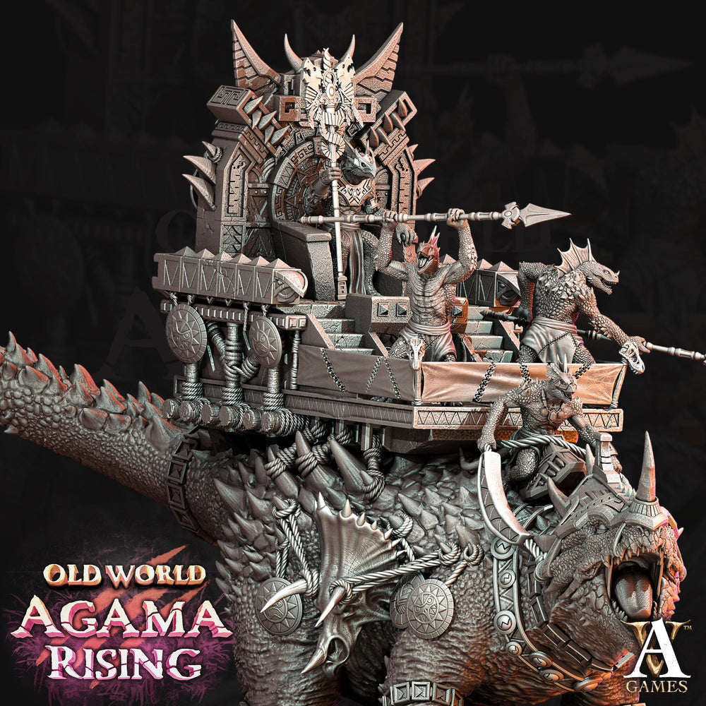 3D Printed Archvillain Games Old World Agama Rising - Titanoceratus Warband 28mm 32mm D&D (Online Only)