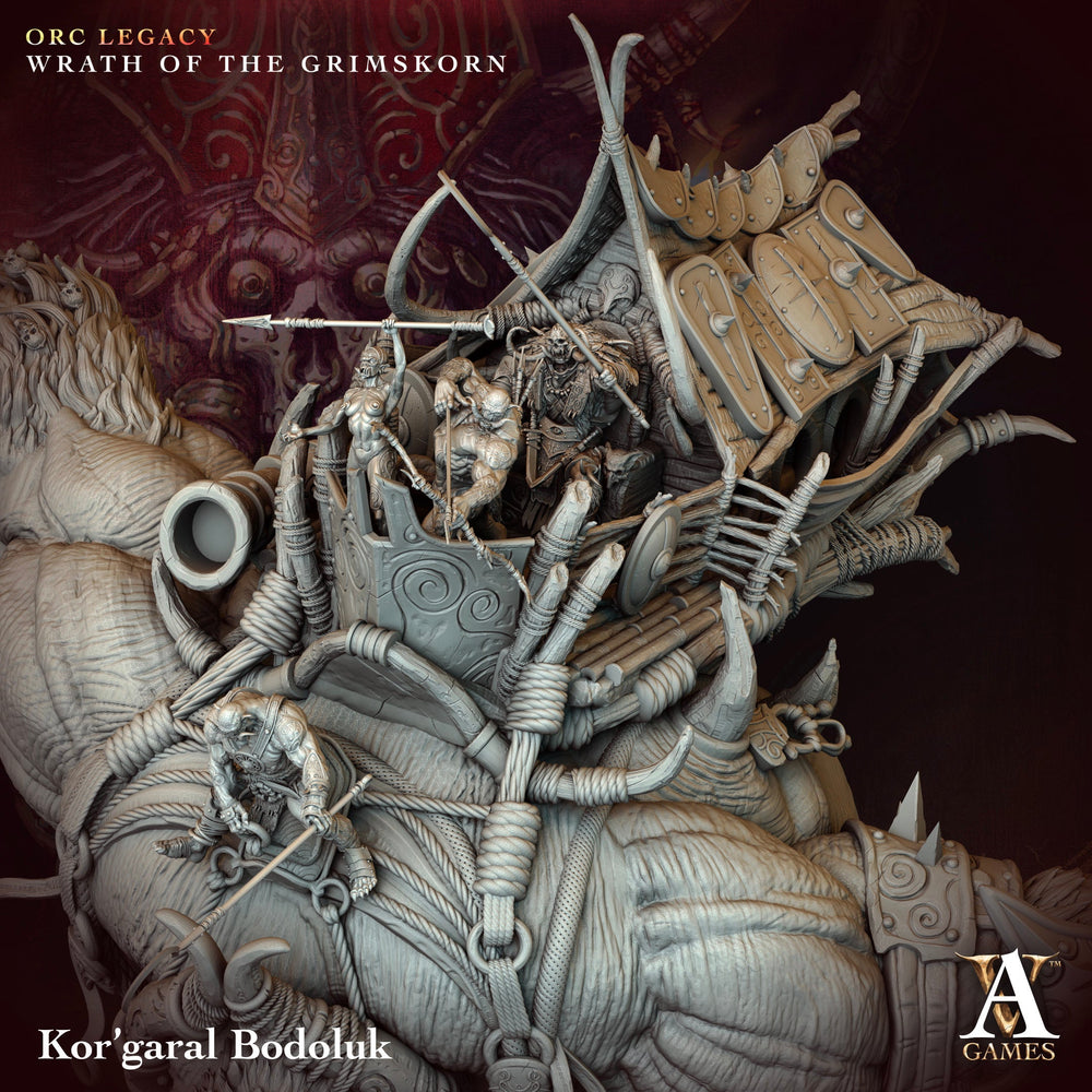 3D Printed Archvillain Games Kor’garal Bodoluk Orc Legacy Wrath of the Grimskorn 28 32mm D&D (Online Only)