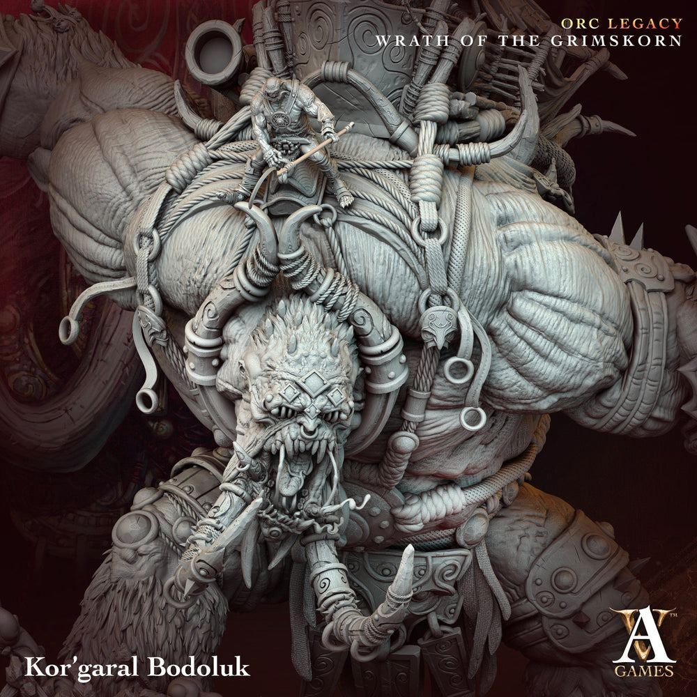 3D Printed Archvillain Games Kor’garal Bodoluk Orc Legacy Wrath of the Grimskorn 28 32mm D&D (Online Only)