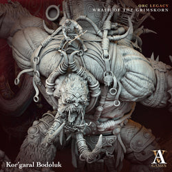 3D Printed Archvillain Games Kor’garal Bodoluk Orc Legacy Wrath of the Grimskorn 28 32mm D&D (Online Only)