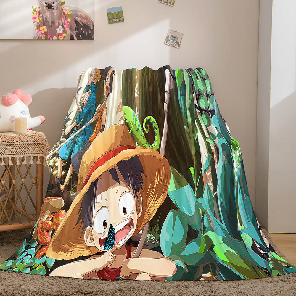 ONE PIECE Cosplay Soft Flannel Fleece Throw Blanket (Online Order Only)