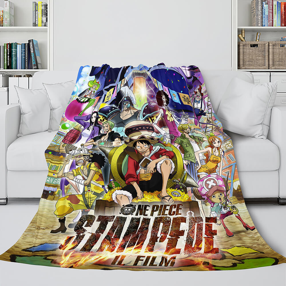 ONE PIECE Throw Flannel Blanket Soft Cozy All Seasons for Sofa Bed (Online Order Only)