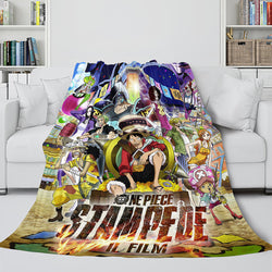 ONE PIECE Throw Flannel Blanket Soft Cozy All Seasons for Sofa Bed (Online Order Only)