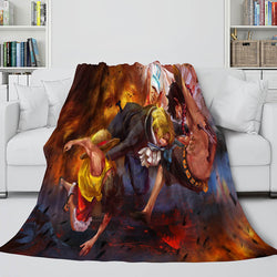 ONE PIECE Throw Flannel Blanket Soft Cozy All Seasons for Sofa Bed (Online Order Only)