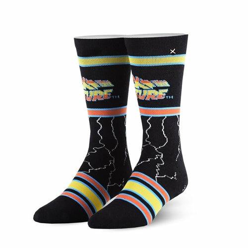 Back to the Future "Lightning" Men's Crew Straight Down Knit Socks (Size 8-12) (ONLINE ORDER ONLY)
