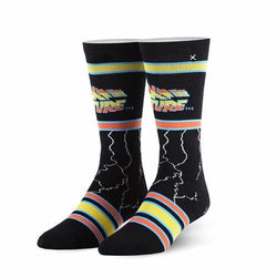 Back to the Future "Lightning" Men's Crew Straight Down Knit Socks (Size 8-12) (ONLINE ORDER ONLY)