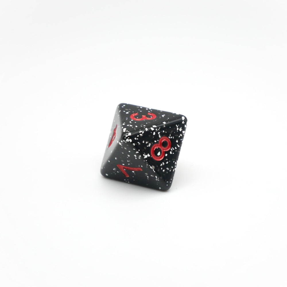 Obsidian Malphite - 7 Piece DnD Dice Set | Acrylic RPG Gaming Dice (ONLINE ORDER ONLY)