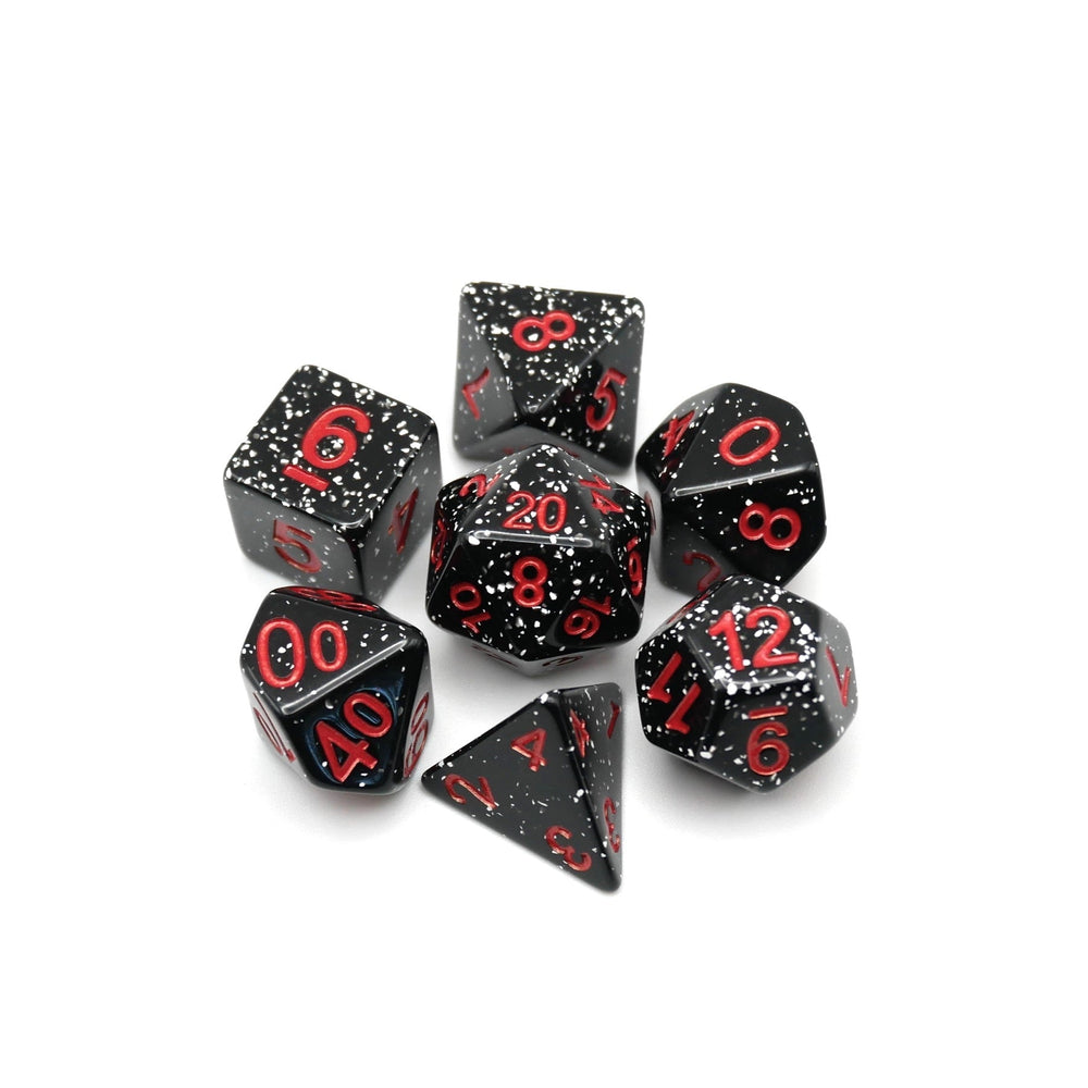 Obsidian Malphite - 7 Piece DnD Dice Set | Acrylic RPG Gaming Dice (ONLINE ORDER ONLY)