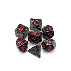 Obsidian Malphite - 7 Piece DnD Dice Set | Acrylic RPG Gaming Dice (ONLINE ORDER ONLY)