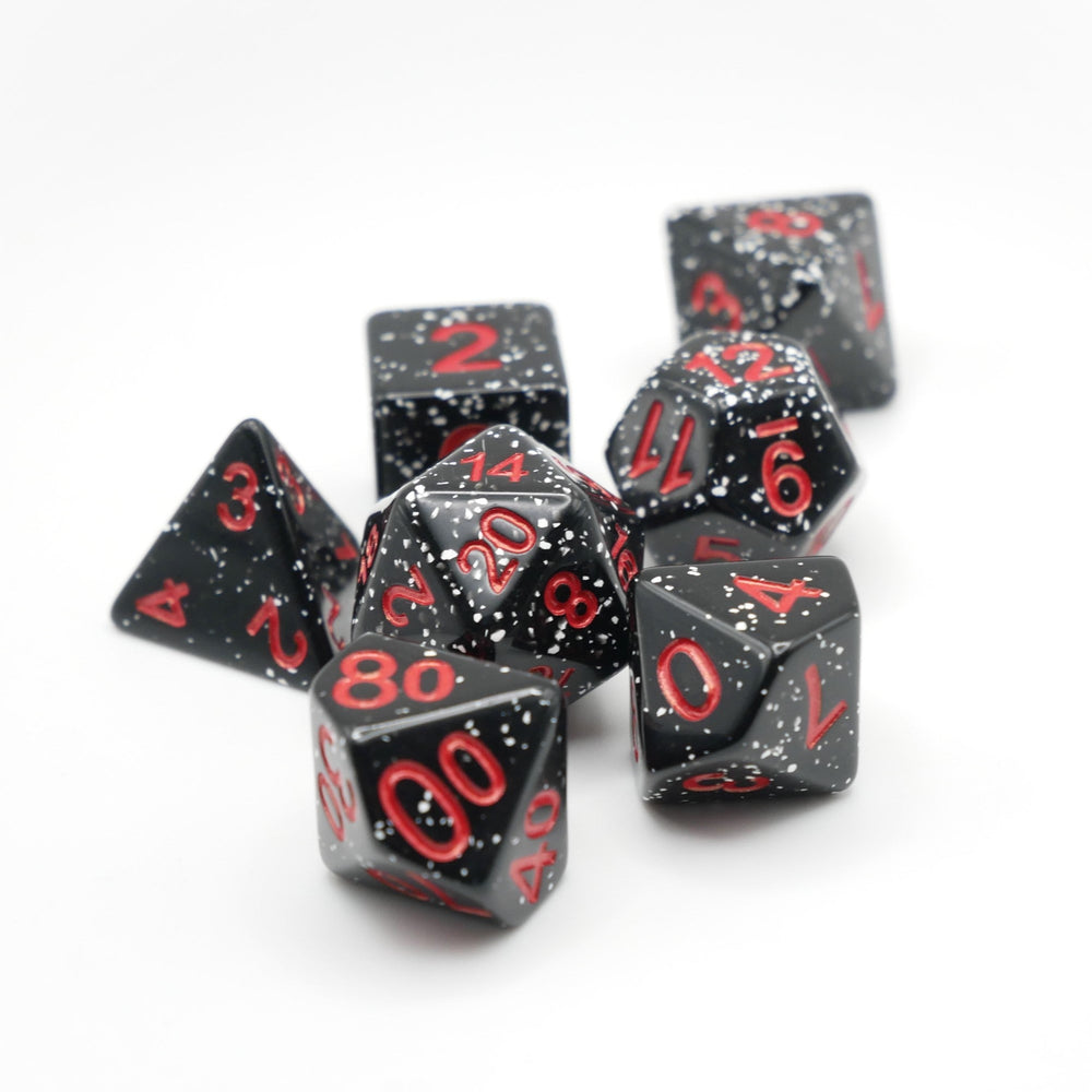 Obsidian Malphite - 7 Piece DnD Dice Set | Acrylic RPG Gaming Dice (ONLINE ORDER ONLY)