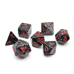 Obsidian Malphite - 7 Piece DnD Dice Set | Acrylic RPG Gaming Dice (ONLINE ORDER ONLY)