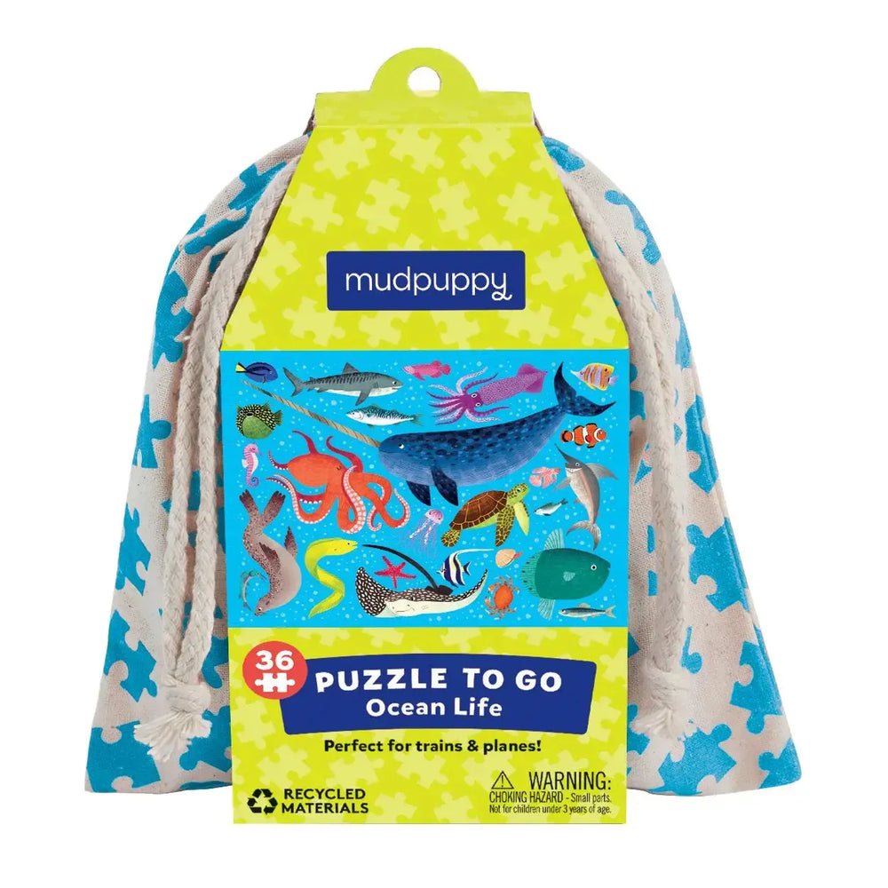 Ocean Life 36 Piece Mini Jigsaw Puzzle Mudpuppy