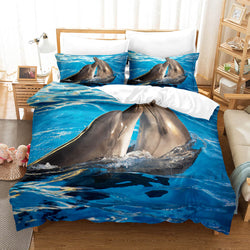 Ocean Dolphin Bedding Set Quilt Cover Without Filler (Online Order Only)