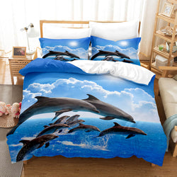Ocean Dolphin Bedding Set Quilt Cover Without Filler (Online Order Only)